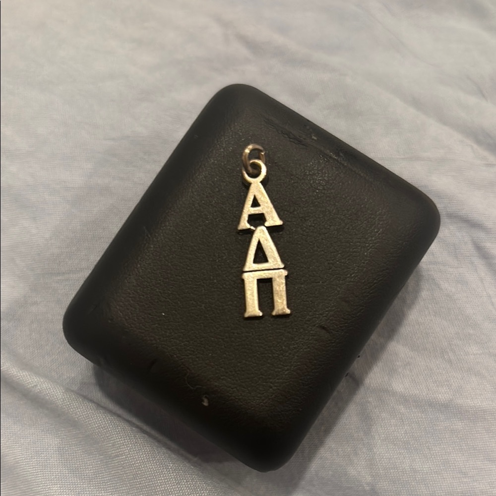 Silver Alpha Delta Pi Sorority Greek Lavalier Pendant (ADPi, ΑΔΠ)
